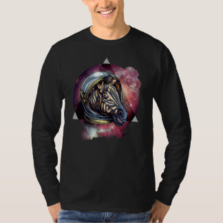 Zebra In Space For Mom Dad And Kids T-Shirt