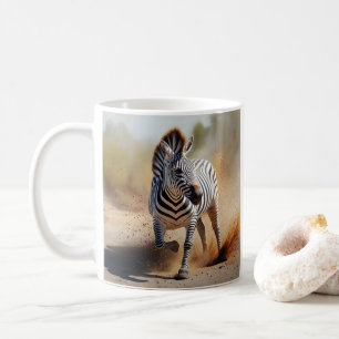 Zebra in the Wild Dramatic Sunset Safari Art Coffee Mug