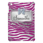 Zebra iPad Case Cover Glitter Bling Cute Monogram
