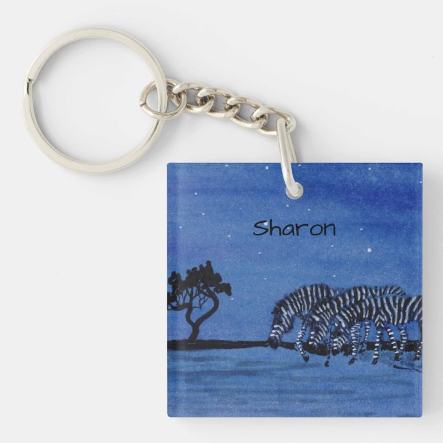 Zebra Keychain (Front)