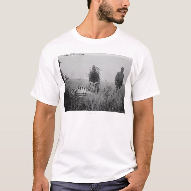 Zebra Killed by Natives in Africa Photograph T-Shirt (Front)