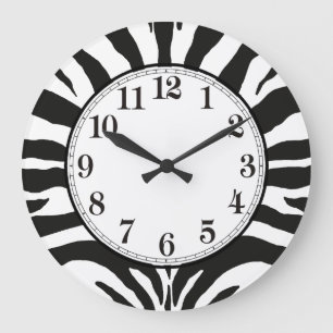 Zebra Large Clock