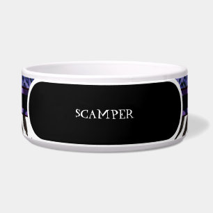 Zebra Leopard Print Large Dog Food Feeding Dish