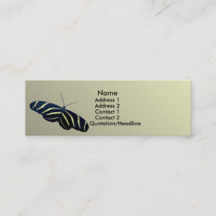 Zebra Longtail Mini Business Card