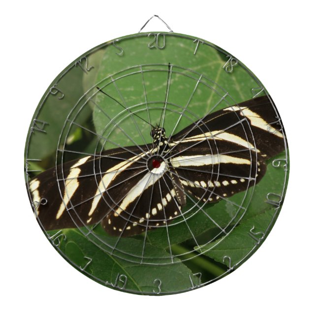 Zebra Longwing Butterfly Dart Board (Front)