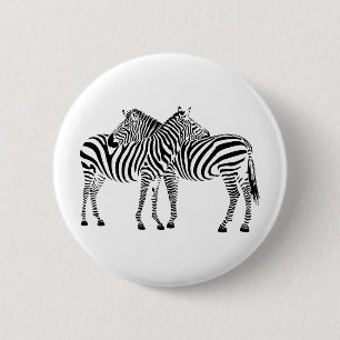 Zebra Love 2 Inch Round Button