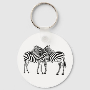 Zebra Love Keychain