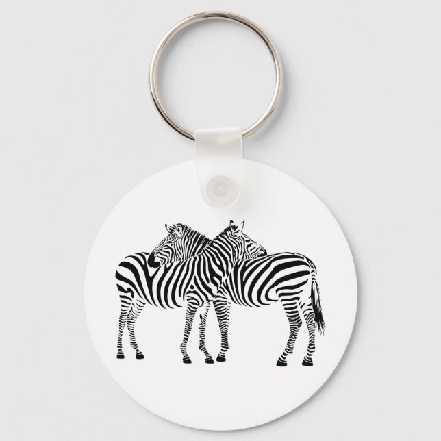 Zebra Love Keychain (Front)