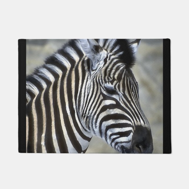 Zebra Lovers Doormat (Front)