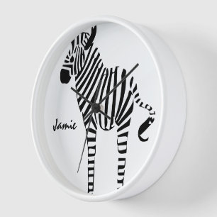 Zebra Lovers Gifts Clock