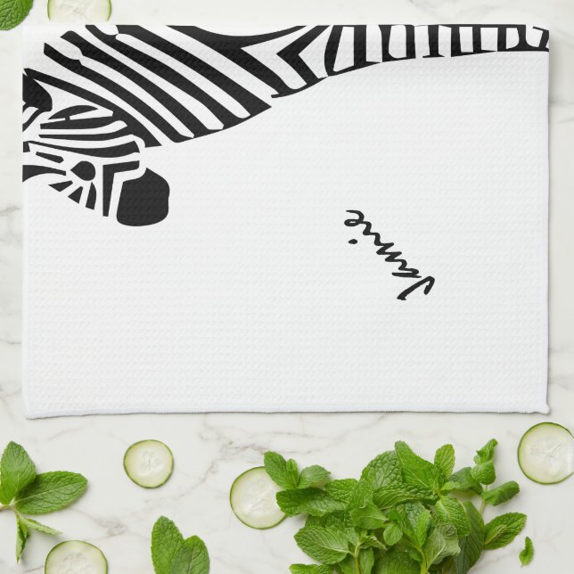 Zebra Lovers Gifts Kitchen Towel (Folded)