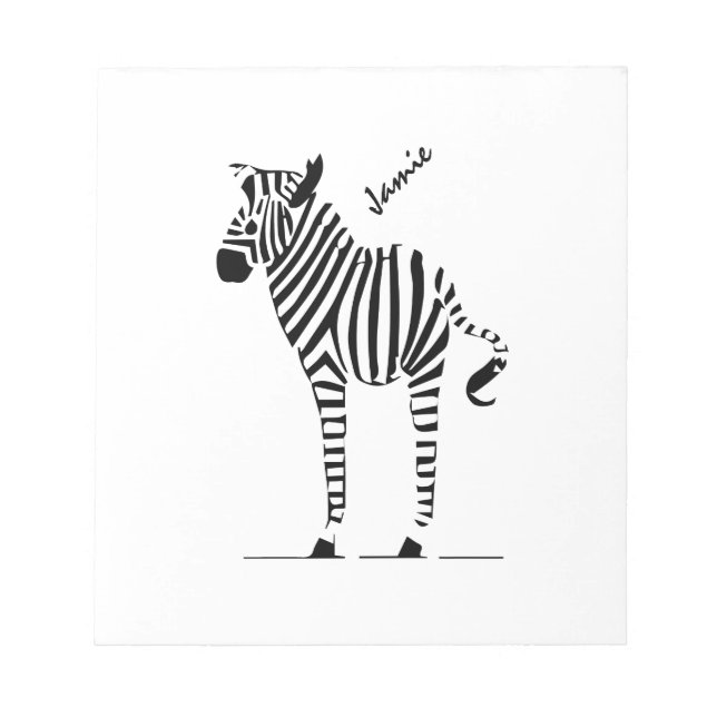 Zebra Lovers Gifts Notepad (Front)