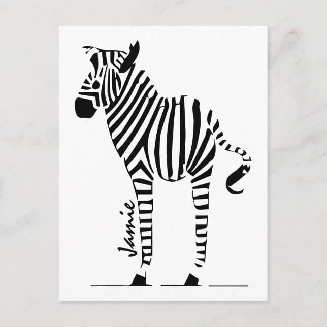 Zebra Lovers Gifts Postcard (Front)