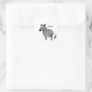 Zebra Lovers Gifts Square Sticker