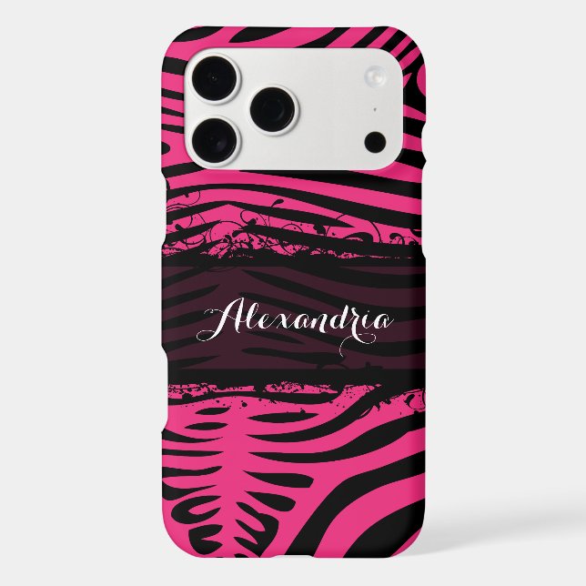 Zebra Lovers Motif rose et noir (Verso)