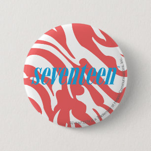Zebra LtPink 2 Inch Round Button