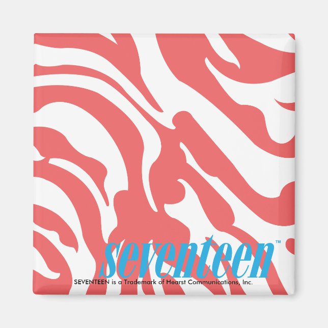 Zebra LtPink Magnet (Front)