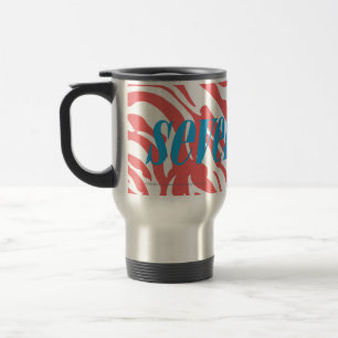 Zebra LtPink Travel Mug