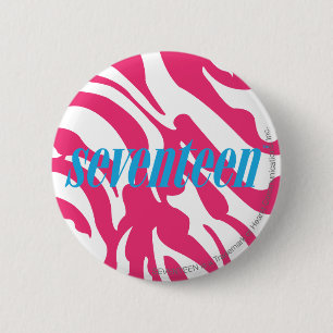 Zebra Magenta 2 Inch Round Button