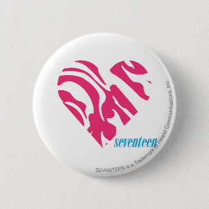 Zebra Magenta 2 Inch Round Button