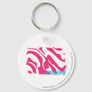 Zebra Magenta 3 Keychain