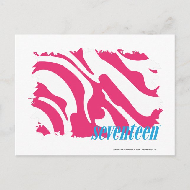 Zebra Magenta 3 Postcard (Front)