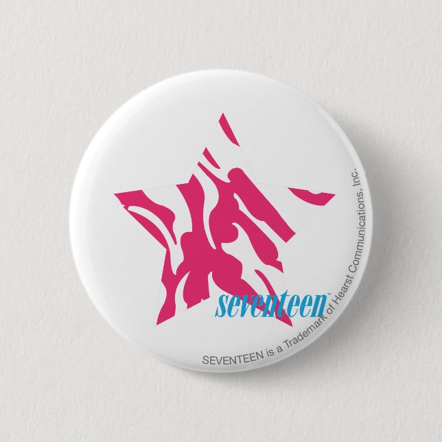 Zebra Magenta 4 2 Inch Round Button (Front)