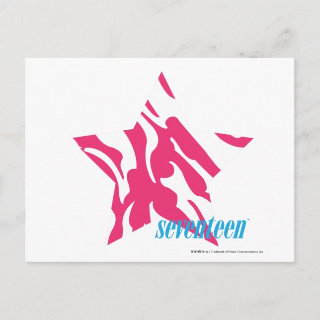 Zebra Magenta 4 Postcard (Front)