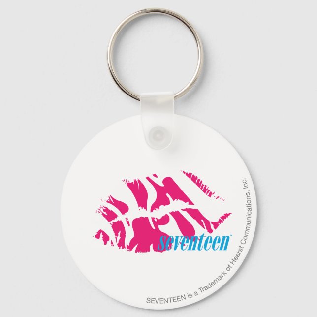 Zebra Magenta Keychain (Front)