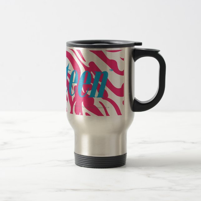 Zebra Magenta Travel Mug (Right)
