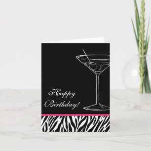 zebra martini card