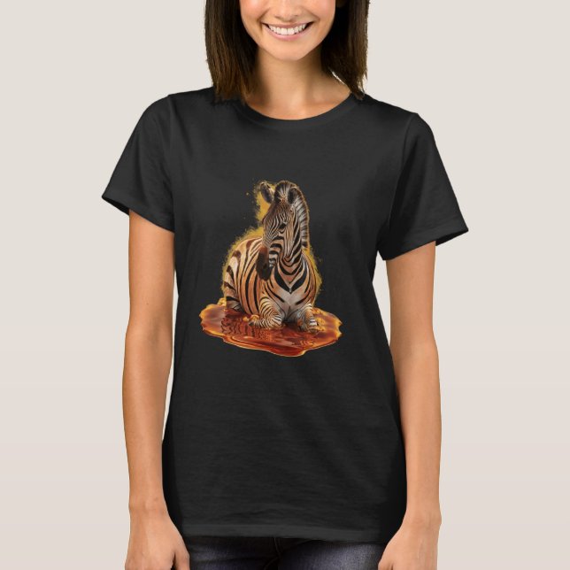 Zebra Men Woman Aesthetic Gold Honey Zebra T-Shirt (Front)