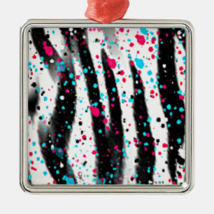 Zebra Metal Ornament