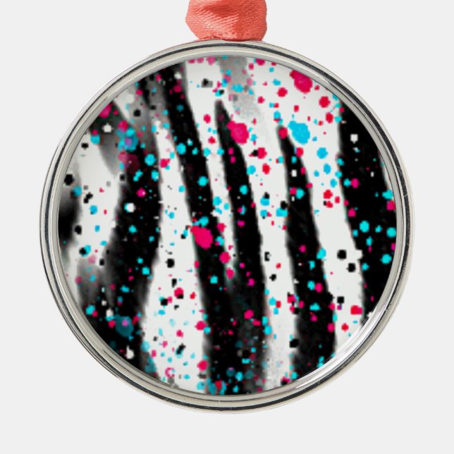 Zebra Metal Ornament (Front)