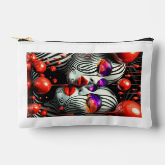 "Zebra Mirage – Bold & Artistic Cosmetic Bag" Accessory Pouch