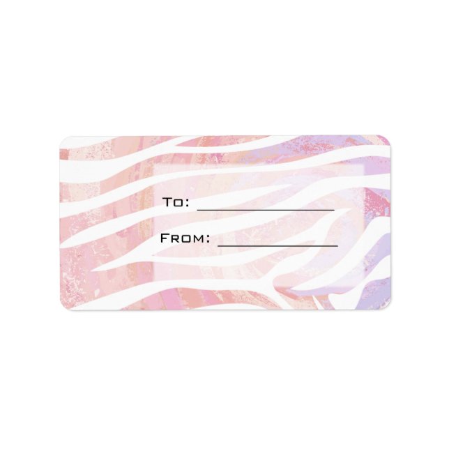 Zebra Monogram Pink and White Label (Front)