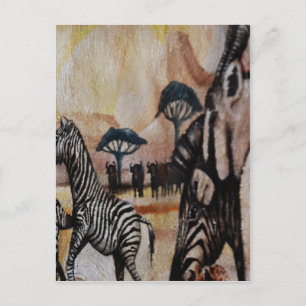 Zebra Mural Postcard