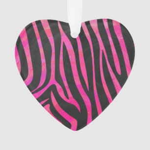 Zebra noir et rose chaud