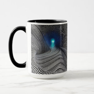Zebra Optical Illusion Print, Mug