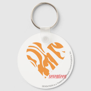 Zebra Orange 2 Keychain