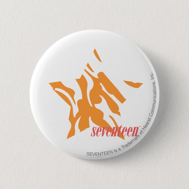 Zebra Orange 3 2 Inch Round Button (Front)