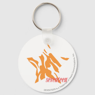 Zebra Orange 3 Keychain