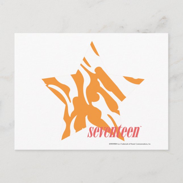 Zebra Orange 3 Postcard (Front)