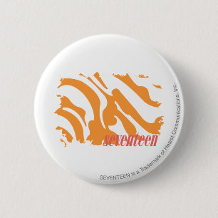 Zebra Orange 4 2 Inch Round Button