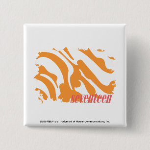 Zebra Orange 4 2 Inch Square Button
