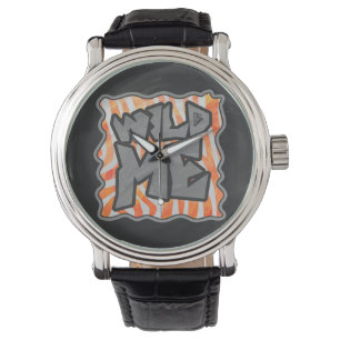 Zebra Orange and White Wild Me Watch