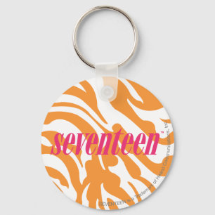 Zebra Orange Keychain