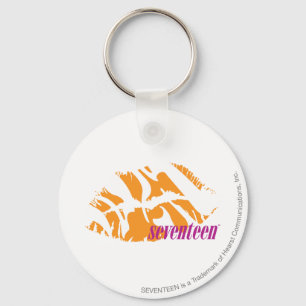Zebra Orange Keychain