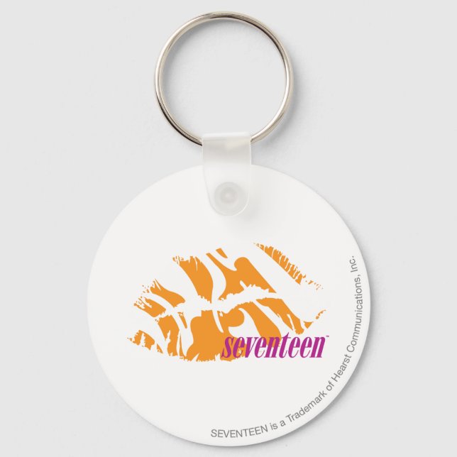 Zebra Orange Keychain (Front)