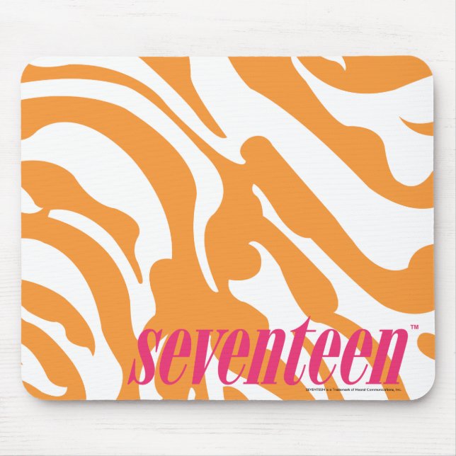 Zebra Orange Mouse Pad (Front)